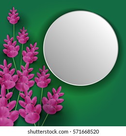 3D Paper Cut  Flower vector