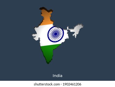 13,252 India flag on map Images, Stock Photos & Vectors | Shutterstock