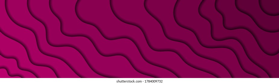 3D paper cut shapes. Design for prints, decoration, posters and business presentations. Topographic map lines background. Vector illustration.