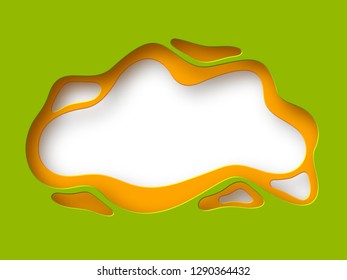 3d paper cut style background. Shapes with shadow in traditional tricolor of indian flag. Layered effect, carving art. Design for Indian holidays with copyspace. Vector