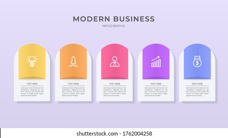 3D and paper cut style Infographic design organization chart process template with editable text.
