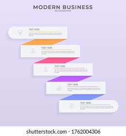 3D and paper cut style Infographic design organization chart process template with editable text.