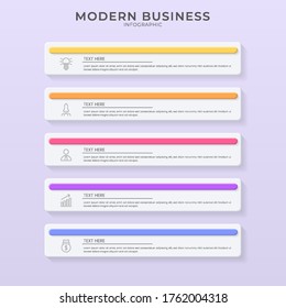 3D and paper cut style Infographic design organization chart process template with editable text.