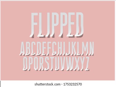 3d paper cutting typography design vector/illustration