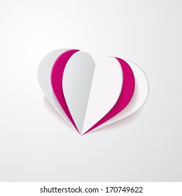 3d paper heart
