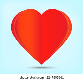 3d Paper heart for Valentines day.Decorative paper cut heart.
