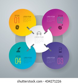 3D paper infographic templates and icons vector for business concept.