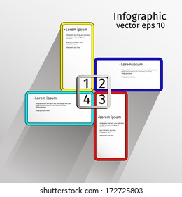 3D Paper Infographics.vector