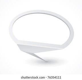 3d paper origami vector speech bubble / sticker
