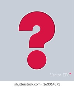 3d paper question marks background. Vector eps10. 