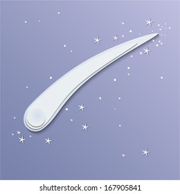 3D Paper shooting star.Vector