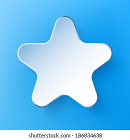 3d paper star. Vector eps 10 background