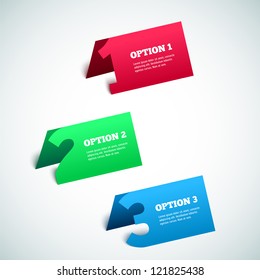 3D Paper Vector Progress background / product choice or versions.