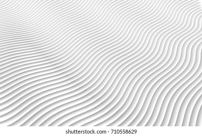 3D Papercut Abstract Pattern. Gradient White Paper Layers. Vector Background. Design Layout Of Shape Paper Cut