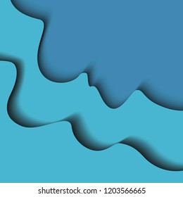 3D papercut layers in gradient texture vector banner
