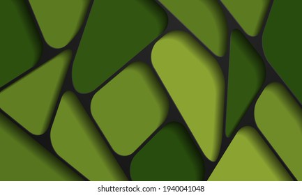 3D papercut layers in gradient texture vector banner