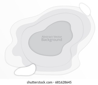 3D papercut layers in gradient texture vector banner. Abstract paper cut art background design