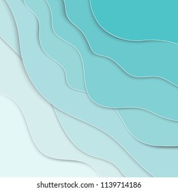 3D papercut layers vector background design. Paper cut style, space for text, vector illustration