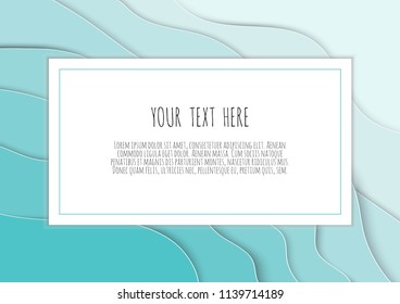3D papercut layers vector background design. Paper cut style, space for text, vector illustration