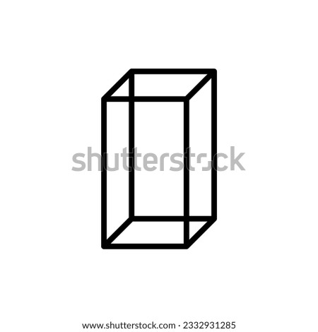 3d parallelepiped shape abstract icon flat illustration on white background..eps 商業照片 © 