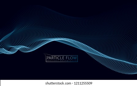 3d Particles Mesh Array Wave Sound Stock Vector (Royalty Free ...