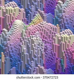 3d pastel background with cubes. pink, blue colors.  Vector eps 10 