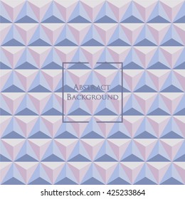3d pastel Rose Quartz and Serenity colored triangle seamless pattern. Made up with triangular shapes. Brochure, poster, design. Wallpapers for your computer, phone and tablet.