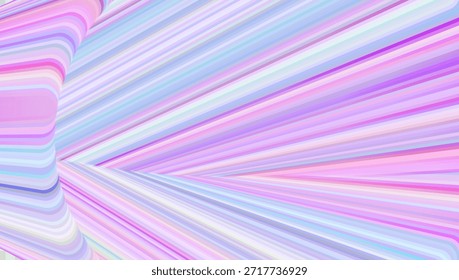 3d Pastel Stripes Background. Abstract Pink, Yellow And Blue Pattern With Gradient Diagonal Lines. Geometric Vector Design. Bright Lollipop Wall. Motion Effect. Colorful 3d Pastel Stripes.