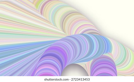 Fondo de rayas pastel 3d. Abstractas Patrón Rosa, Amarillo Y Azul Con Líneas Diagonales De Gradiente. Diseño de Vector geométrico. Pared de piruleta brillante. Efecto de movimiento. Coloridas rayas pastel 3d.