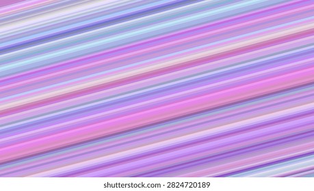 3d Pastel Stripes Background. Abstract Pink, Yellow And Blue Pattern With Gradient Diagonal Lines. Geometric Vector Design. Bright Lollipop Wall. Motion Effect. Colorful 3d Pastel Stripes.