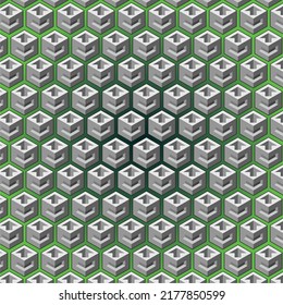 3D Pattern Design Steel look vector art background
