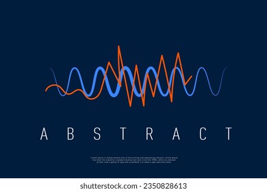 3D Pattern Wave Line for Party, Disco, Club Invitation, Festival Poster, Flyer, Advertising. Background Sound Vibrate Wave Rhythm. Digital Audio Soundwave. Vector Illustration