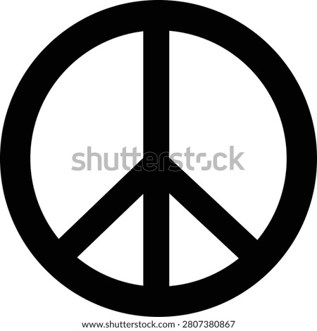 3D Peace Sign Symbol Icon with Round Circle Design for Love Freedom Pacifism Hippie Vector Illustration Isolated on White Background