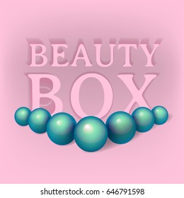 3d pearls background vector illustration