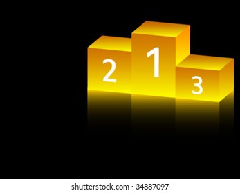 3d pedestal- vector illustration