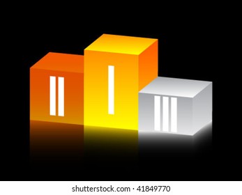 3d pedestal- vector illustration