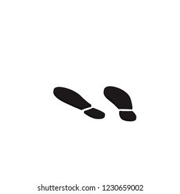 3d Pedestrian Footprint Stencil, vector illustration.