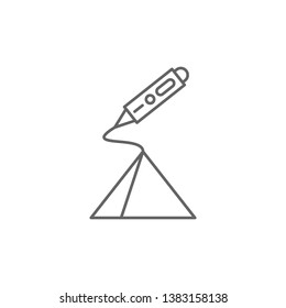 3d pen icon. Element of 3d printing icon. Thin line icon for website design and development, app development. Premium icon