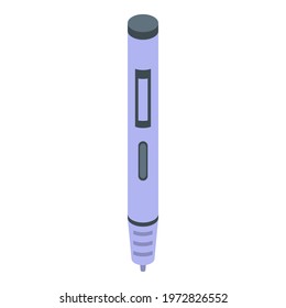 3d pen model icon. Isometric of 3d pen model vector icon for web design isolated on white background