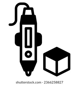 3d pen object illustration technology  icon