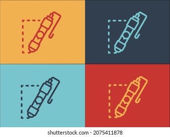 3d Pen For Printing Logo Template, Simple Flat Icon Of technology,3d,pen