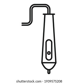 3d pen technology icon. Outline 3d pen technology vector icon for web design isolated on white background