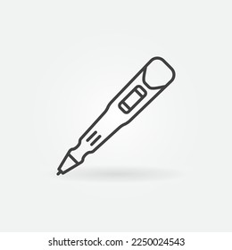 Icono de concepto de vector de pluma 3D o estilo de inicio de sesión