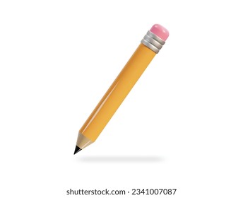 3d pencil icon vector illustration