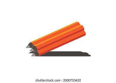  3D pencil logo,  unique, simple and easy to remember. very suitable for brands, businesses, icons, initials, businesses, companies and others