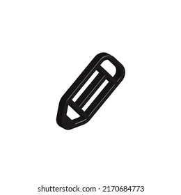 3d pencil vector icon on white background isolated