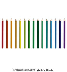 3d pencils, great design for any purposes. Simple pencil drawing. Vector illustration.