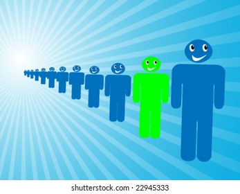 3d people arrangement