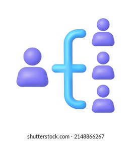 3d people icon 3d for web design. People icon 3d, great design for any purposes. Business vector icon