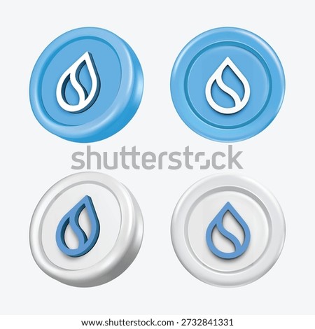 3d PEPE Cryptocurrency Coin on white background . Vector illustration .